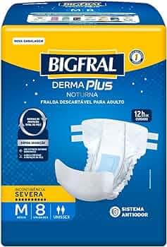 FRALDA BIGFRAL PLUS NOTURNA M 8X8UN