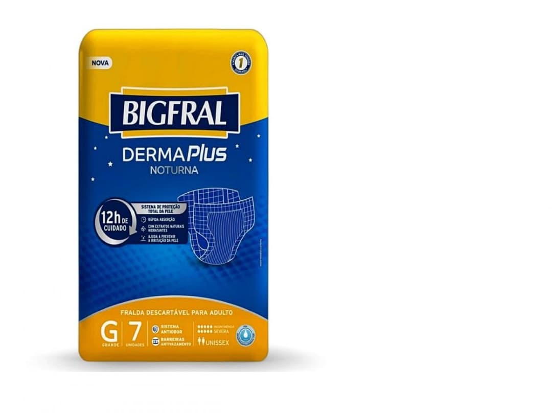 FRALDA BIGFRAL PLUS NOTURNA G 8X7 UN