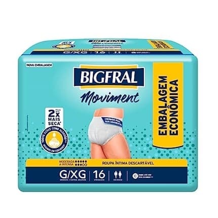FRALDA BIGFRAL MOVIMENT UNISSEX G/XG 4X16