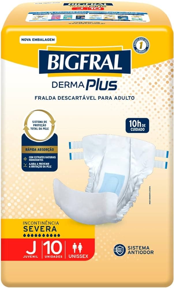 FRALDA BIGFRAL DERMA PLUS JUV 8X10