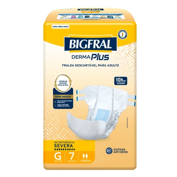 FRALDA BIGFRAL DERMA PLUS G 8X7