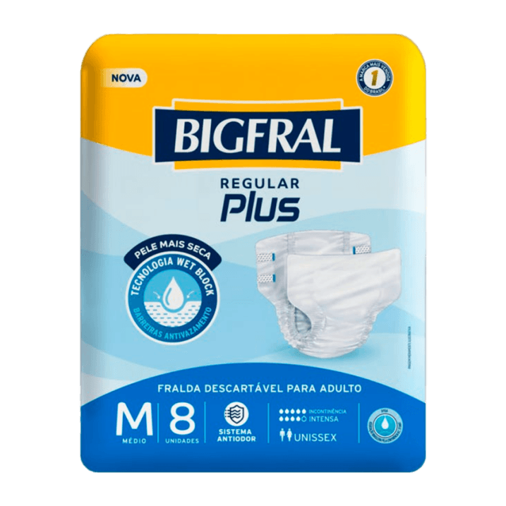 FRALDA BIGFRAL REGULAR PLUS M 8X8