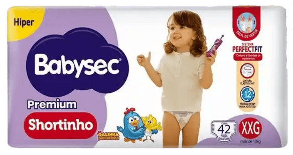 FRALDA BABYSEC HIPER SHORT PREMIUM XXG 2X42