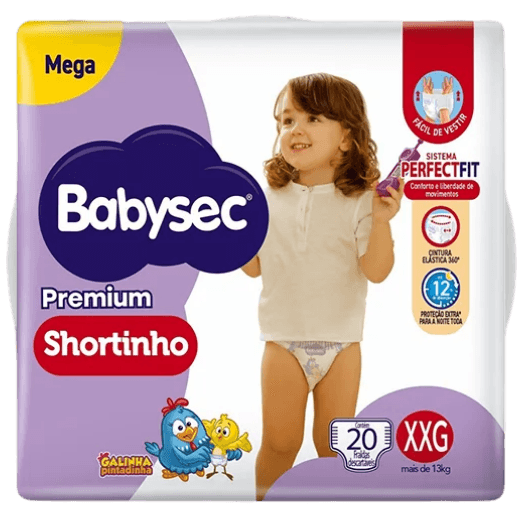 FRALDA BABYSEC MEGA SHORT PREMIUM XXG 6X20