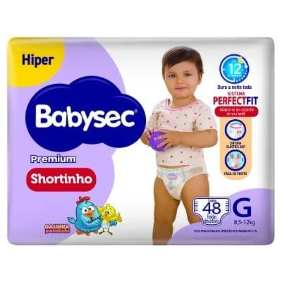 FRALDA BABYSEC HIPER SHORT PREMIUM G 2X48