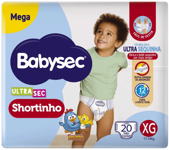 FRALDA BABYSEC MEGA SHORT ULTRA XG 6X20