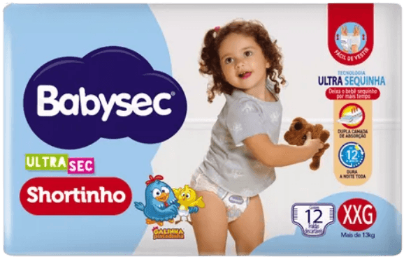FRALDA BABYSEC JUMBINHO SHORT ULTRA XXG 8X12