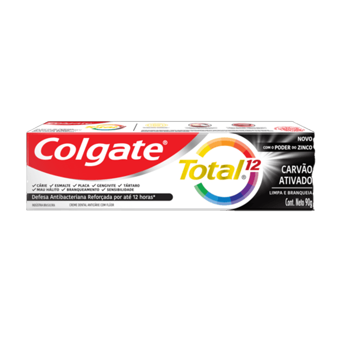 CR DENTAL COLGATE TOTAL 12 CARVAO ATIVADO 90GR