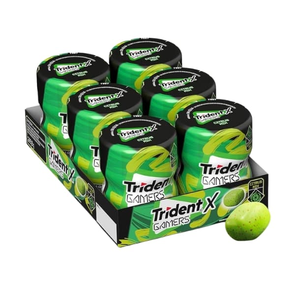 CHICLE ADAMS TRIDENT X GAMER CITRUS 6X48,3GR