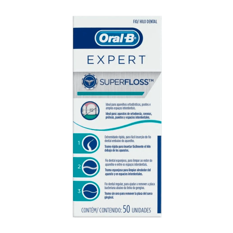 FIO DENTAL ORAL-B SUPER FLOSS 50 UN