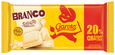 CHOCO GAROTO TABLET BRANCO 16X80GR