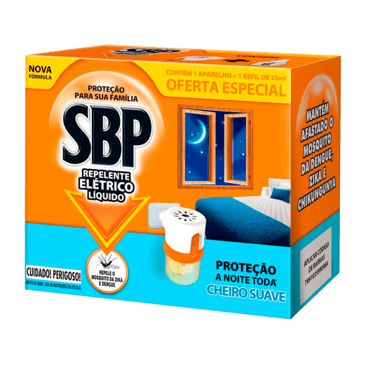 INSETICIDA SBP AP+REFIL 45 NOITES SUAVE 35ML