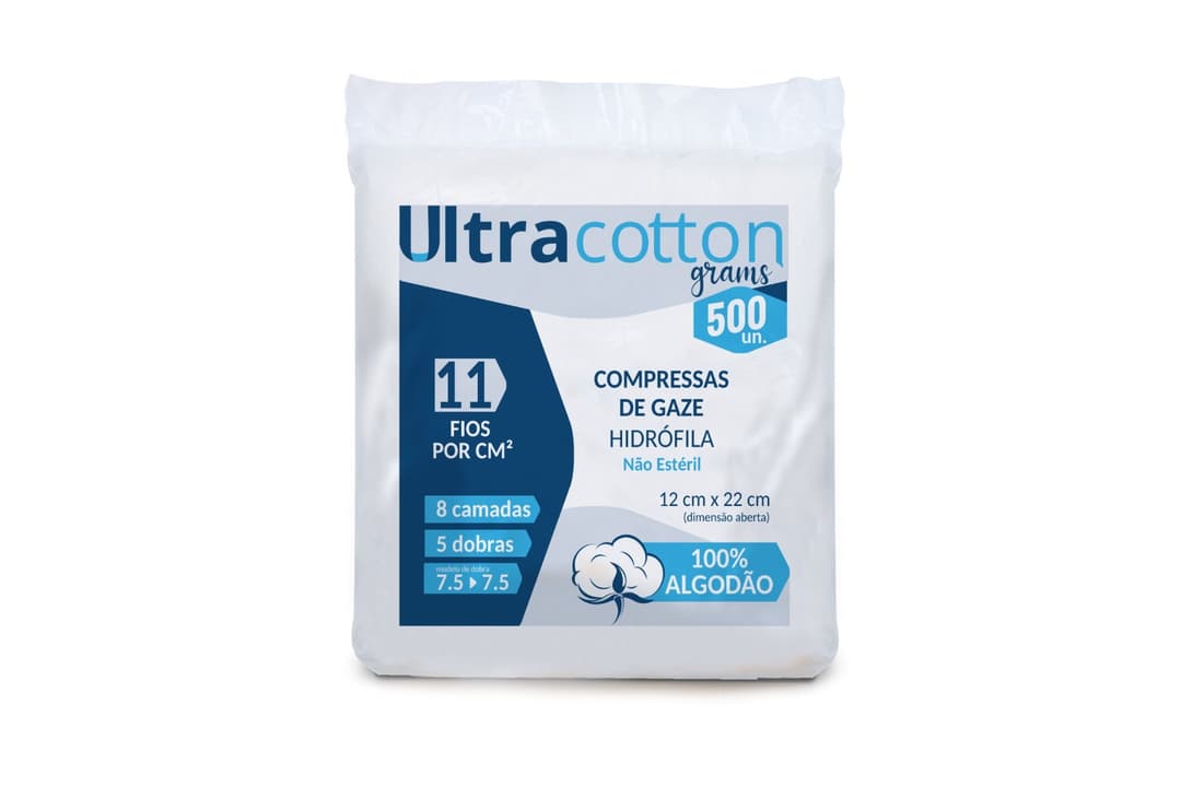 COMPR GAZE ULTRACOTTON 11 FIOS C/500 UN 
