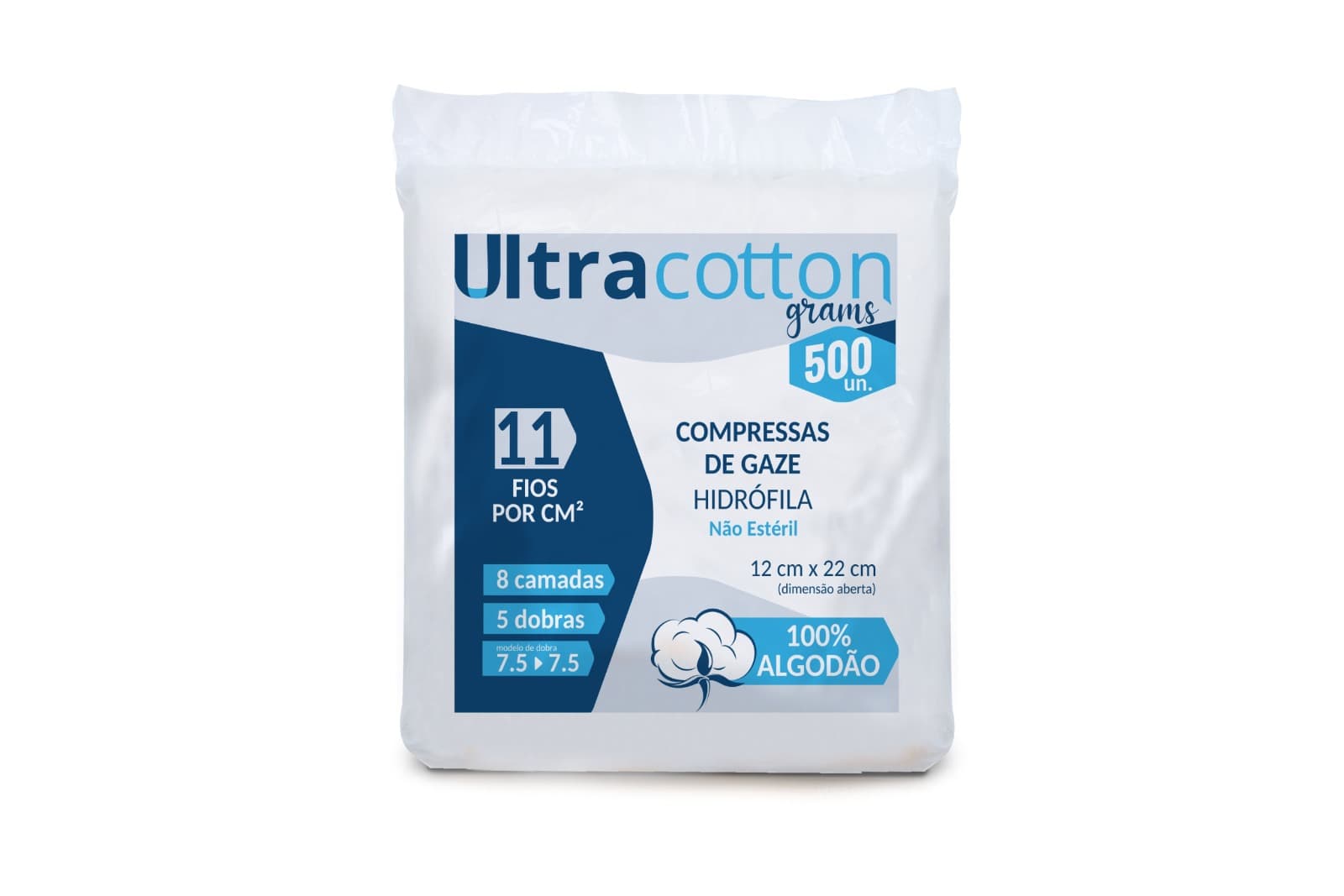 COMPR GAZE ULTRACOTTON 11 FIOS C/500 UN 