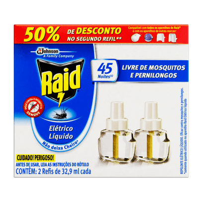 RAID REFIL LIQUIDO 45 NOITES 2 UN