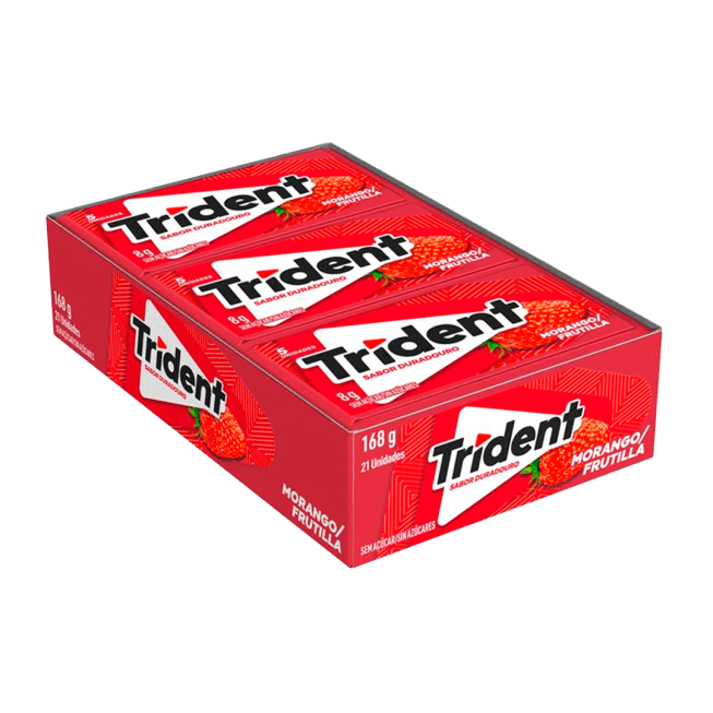 CHICLE ADAMS TRIDENT MORANGO 1X21 UN