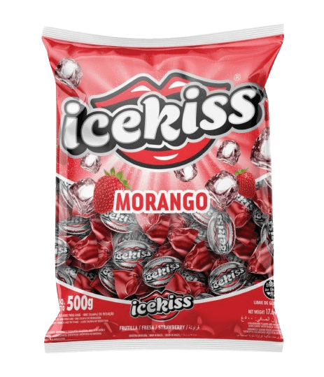 BALA ICEKISS MORANGO 500GR