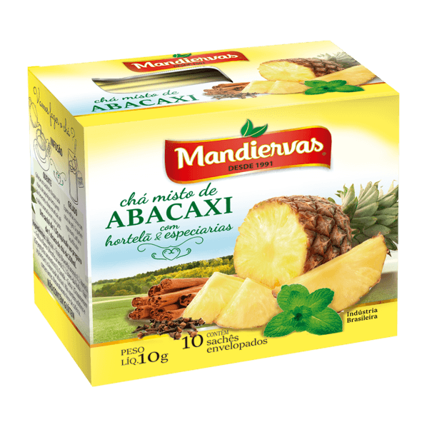 CHA MANDIERVAS ABACAXI C/ HORTELA 10GR