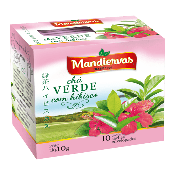 CHA MANDIERVAS VERDE COM HIBISCO 10GR