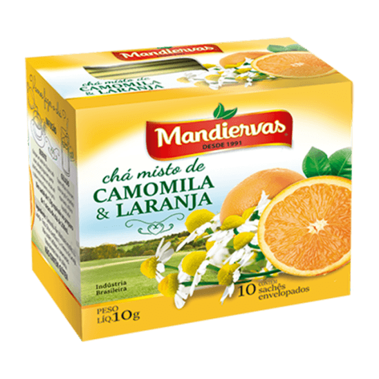 CHA MANDIERVAS CAMOMILA COM LARANJA 10GR