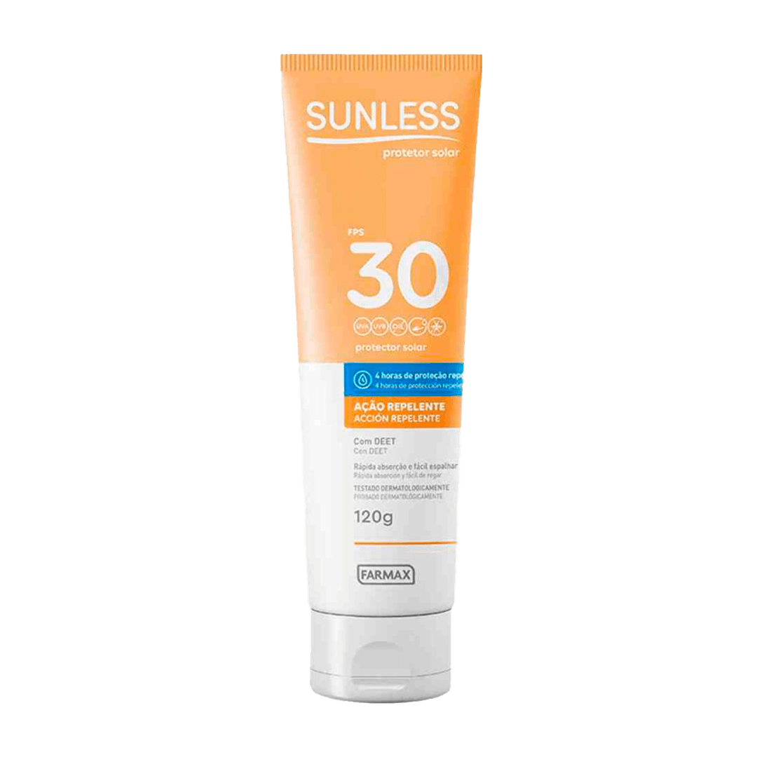 PROT SOLAR SUNLESS FPS-30 ACAO REPELENTE 120GR