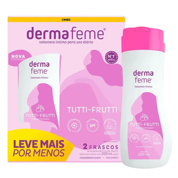 KIT SAB LIQ INTIMO DERMAFEME TUTTI FRUTTI 2X200ML