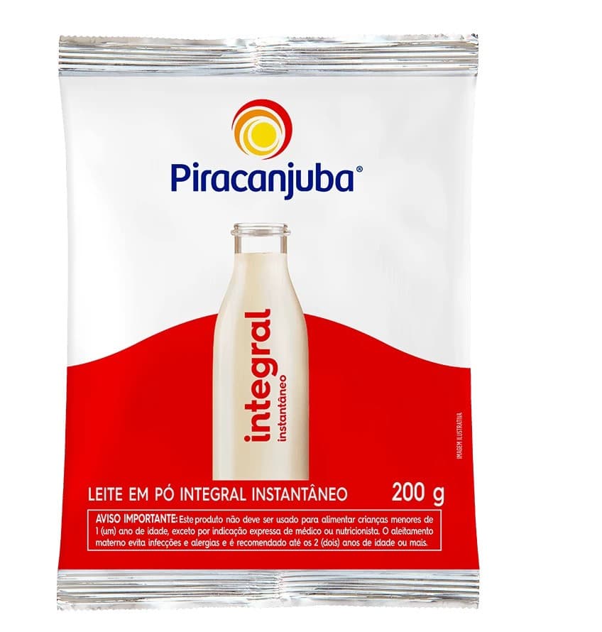 LEITE PO PIRACANJUBA INTEGRAL INSTANT SACHE 200GR