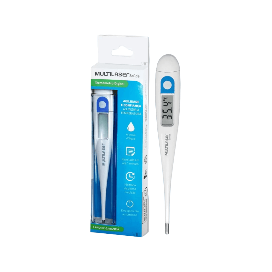 TERMOMETRO MULTILASER DIGITAL BRANCO HC070 1 UN
