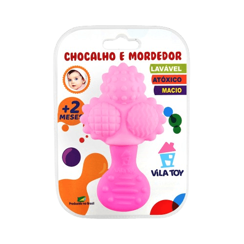 CHOCALHO VILA TOY BOLAS ROSA REF 971