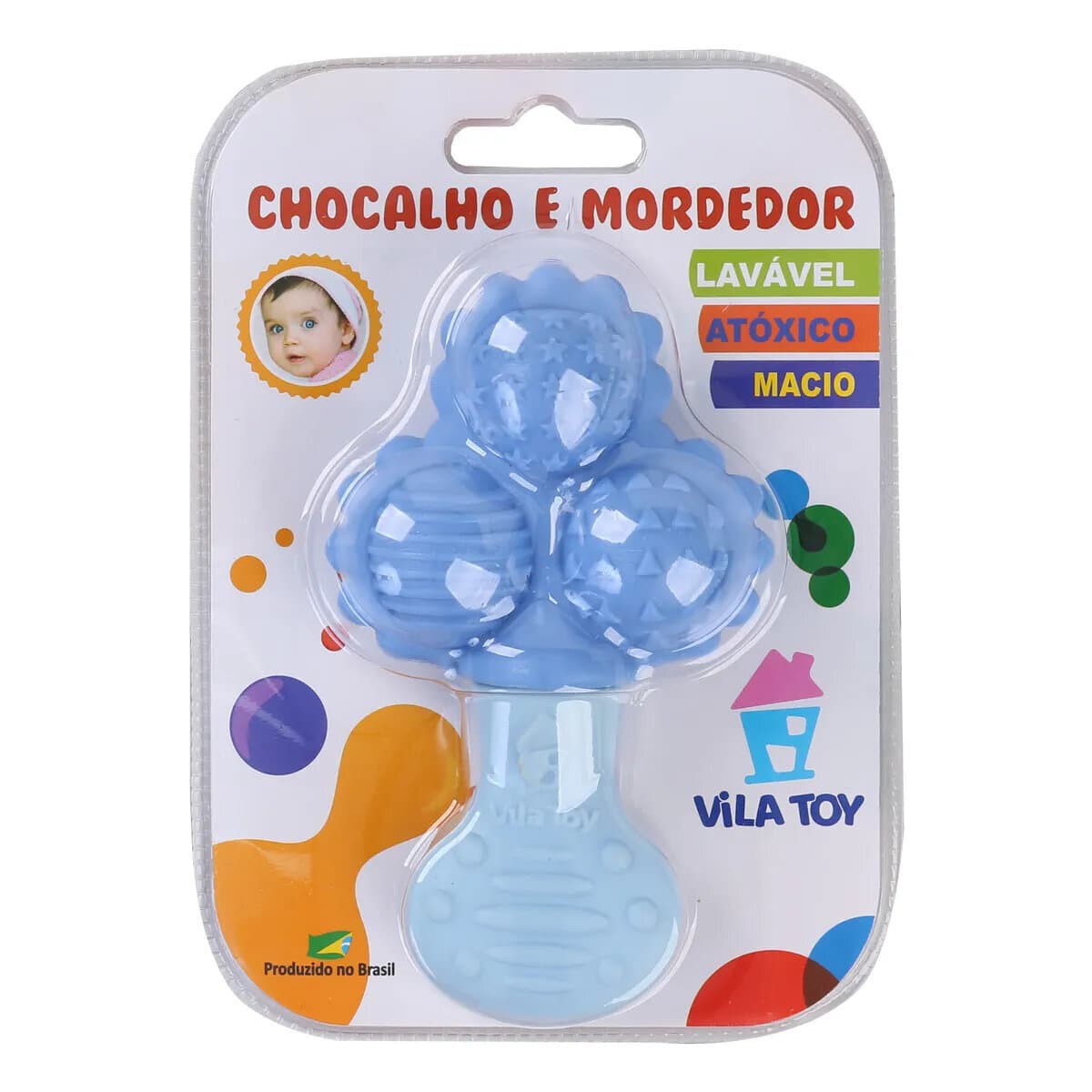 CHOCALHO VILA TOY BOLAS AZUL REF 972
