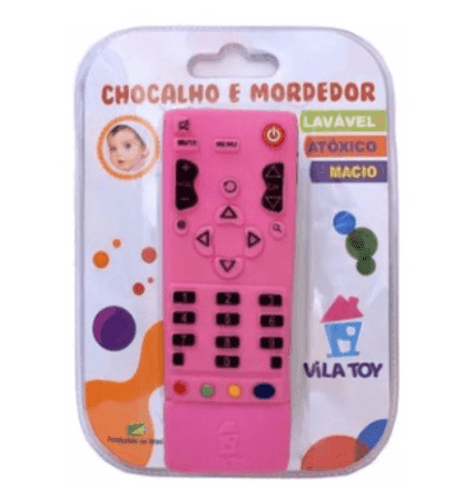 CHOCALHO VILA TOY CONTROLE ROSA REF 12