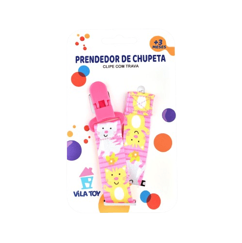 PREND CHUPETA VILA TOY TECIDO ROSA REF 2284