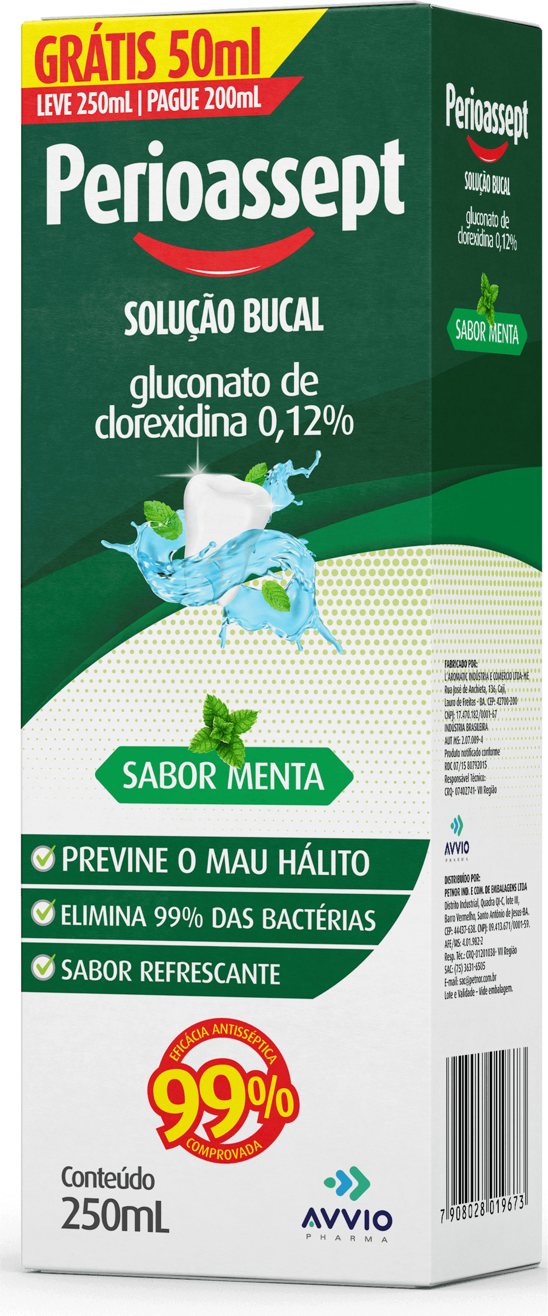 ENXAG PERIOASSEPT COM ALCOOL 250ML