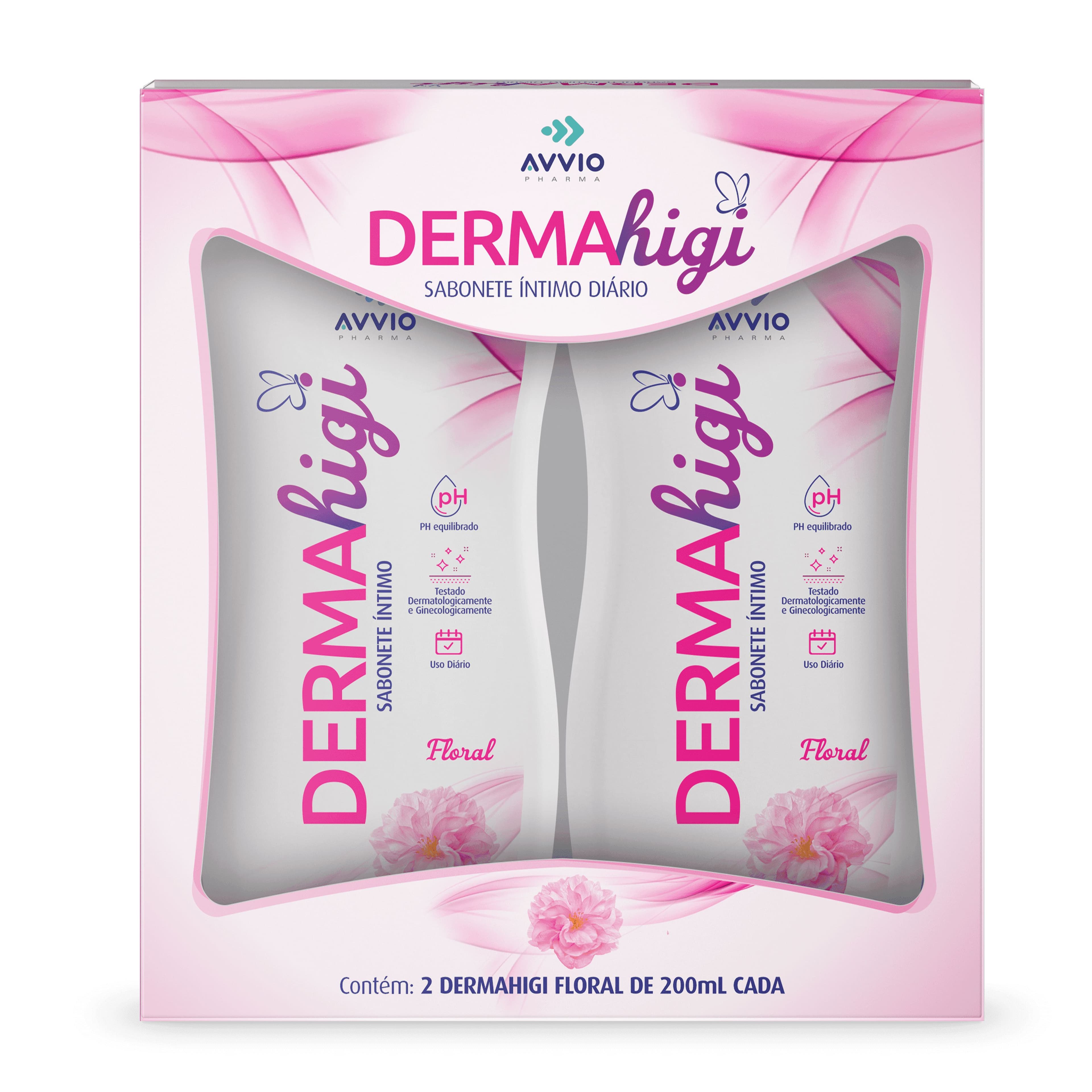 KIT SAB DERMAHIGI INTIMO FLORAL 2X200ML