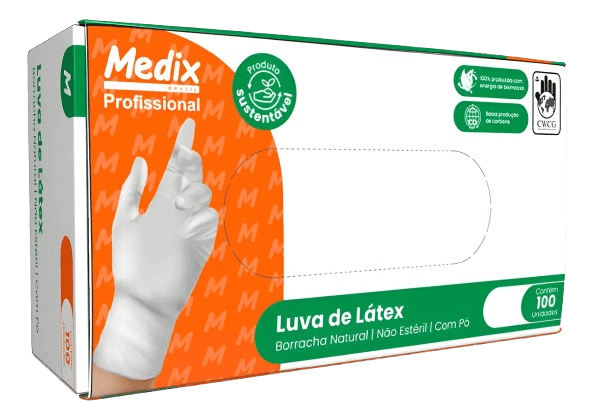 LUVA PROF MEDIX LATEX G 100 UN
