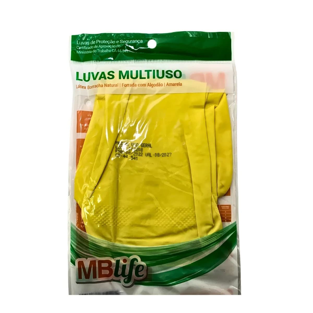 LUVA LIMPEZA AMARELA MBLIFE P 1PAR