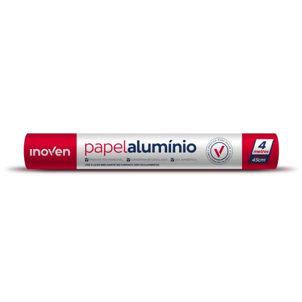 PAPEL ALUMINIO INOVEN 45CMX4M